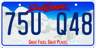 SD license plate 75UQ48