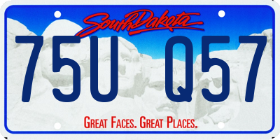 SD license plate 75UQ57