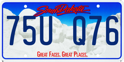SD license plate 75UQ76