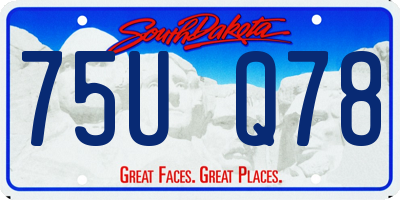 SD license plate 75UQ78