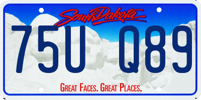 SD license plate 75UQ89