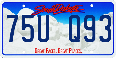 SD license plate 75UQ93