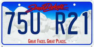 SD license plate 75UR21