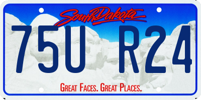 SD license plate 75UR24