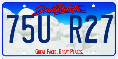 SD license plate 75UR27