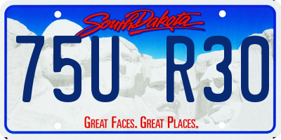 SD license plate 75UR30