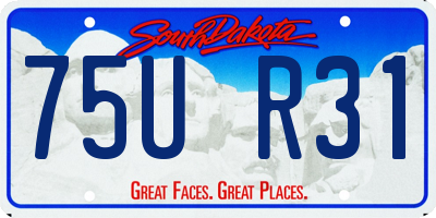 SD license plate 75UR31