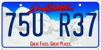 SD license plate 75UR37