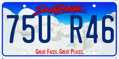 SD license plate 75UR46