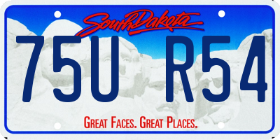 SD license plate 75UR54