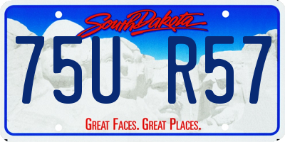 SD license plate 75UR57