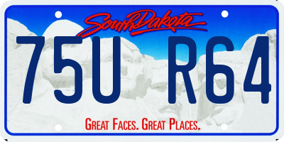 SD license plate 75UR64