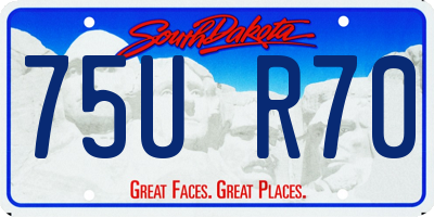 SD license plate 75UR70