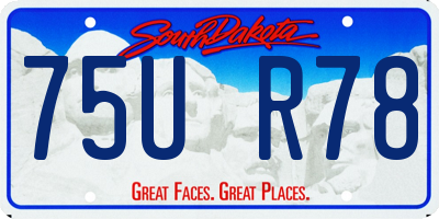 SD license plate 75UR78