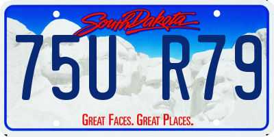 SD license plate 75UR79