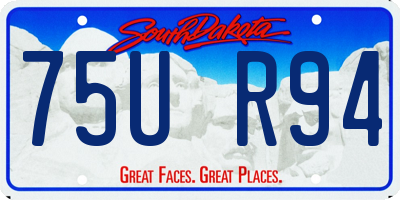 SD license plate 75UR94