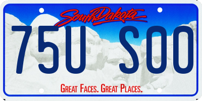 SD license plate 75US00