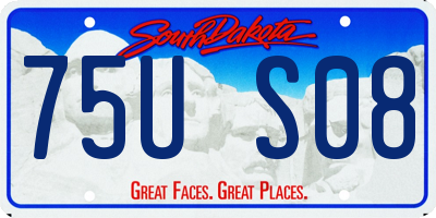 SD license plate 75US08