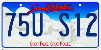 SD license plate 75US12