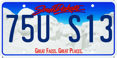 SD license plate 75US13