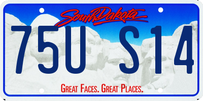 SD license plate 75US14