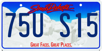 SD license plate 75US15
