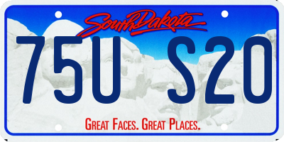 SD license plate 75US20