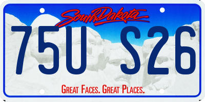 SD license plate 75US26
