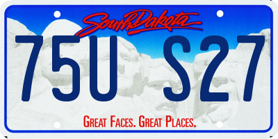 SD license plate 75US27