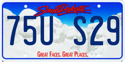 SD license plate 75US29
