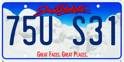 SD license plate 75US31