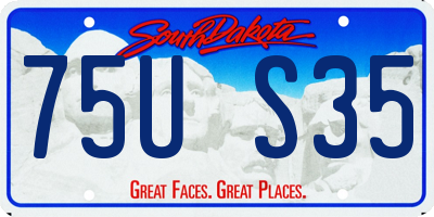 SD license plate 75US35