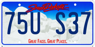 SD license plate 75US37