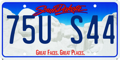 SD license plate 75US44