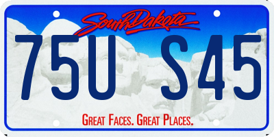 SD license plate 75US45