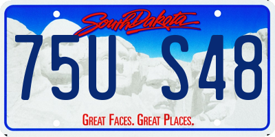SD license plate 75US48