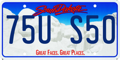 SD license plate 75US50