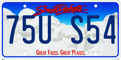 SD license plate 75US54