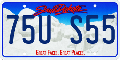 SD license plate 75US55