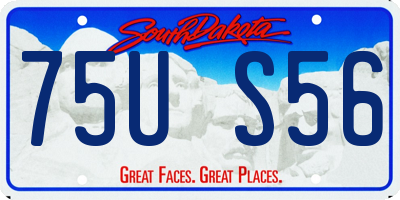 SD license plate 75US56