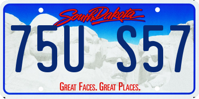 SD license plate 75US57