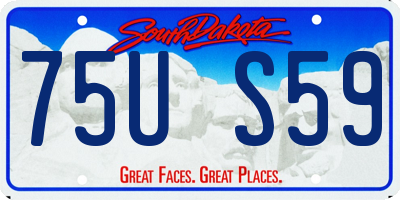 SD license plate 75US59