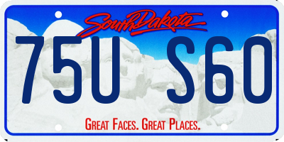 SD license plate 75US60