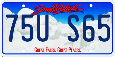 SD license plate 75US65