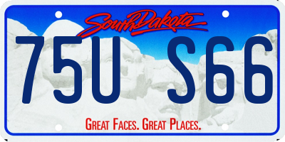 SD license plate 75US66
