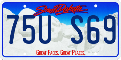 SD license plate 75US69