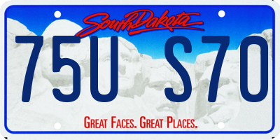 SD license plate 75US70