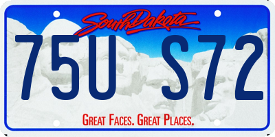 SD license plate 75US72