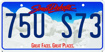 SD license plate 75US73