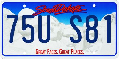 SD license plate 75US81